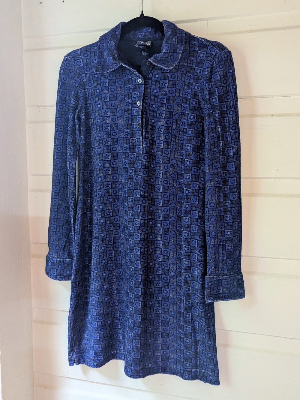 Vilebrequin Vintage Blue Polo Dress Turtle Print – Size S